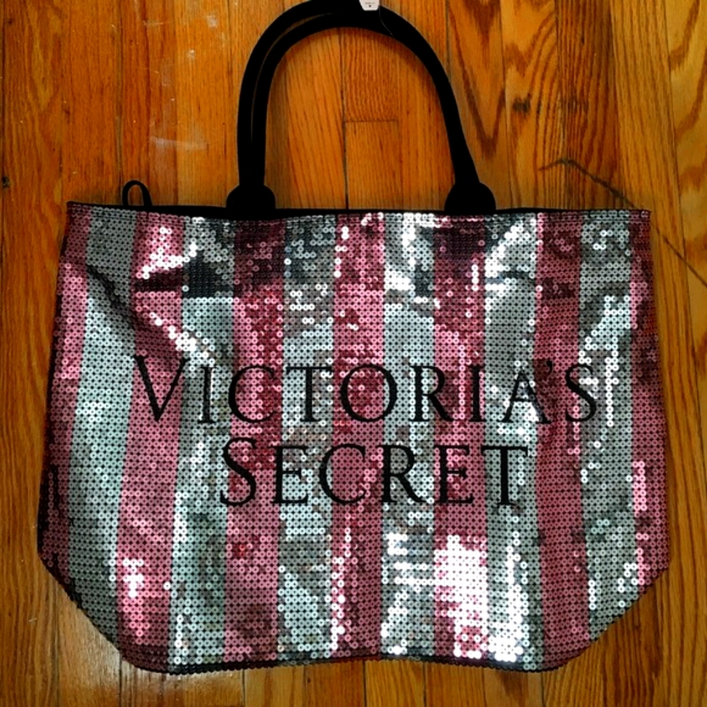 Victoria Secret Sequin Large Overnight Tote